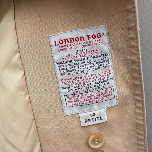 Vintage London fog trench coat - Picture 8 of 13